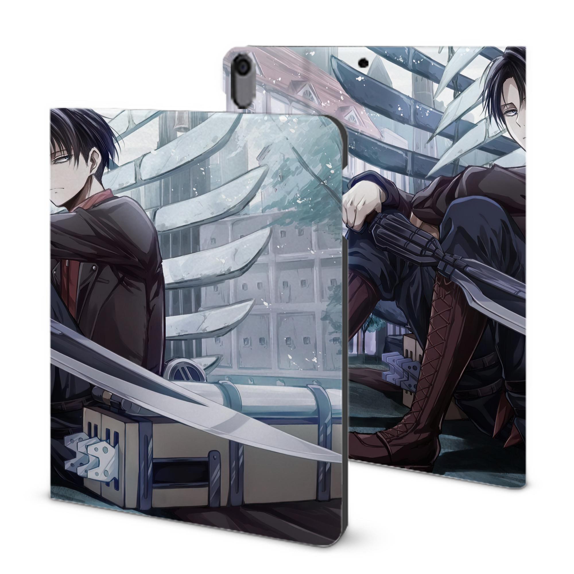 （画像用） 進撃の巨人 Attack on Titan IPad ケース ブック型 PUレザー TPU 耐衝撃 軽量 薄型 ペン収納なし 全面保護 IPad 各モデル対応